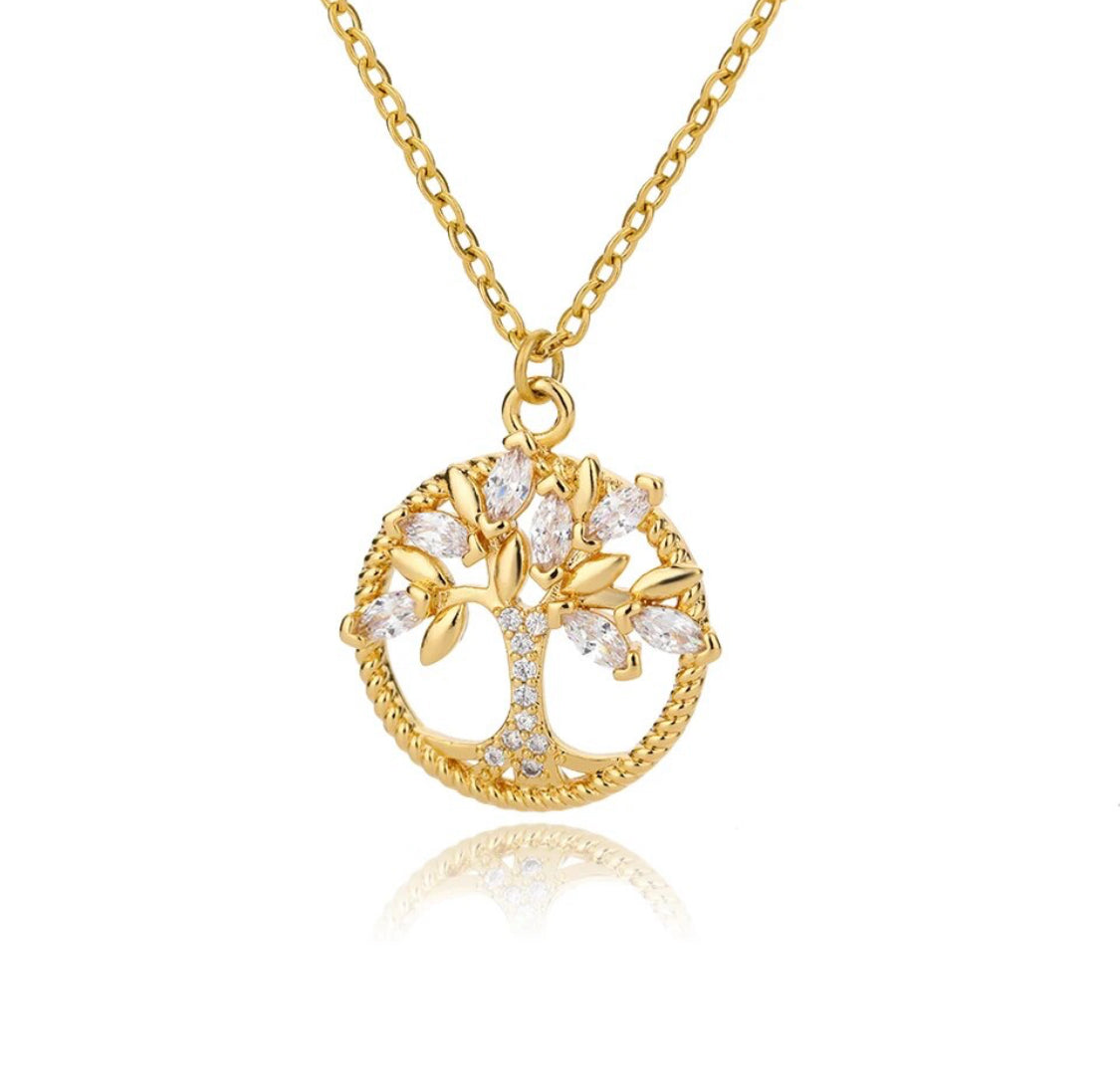 Tree of Life Necklace , CZ