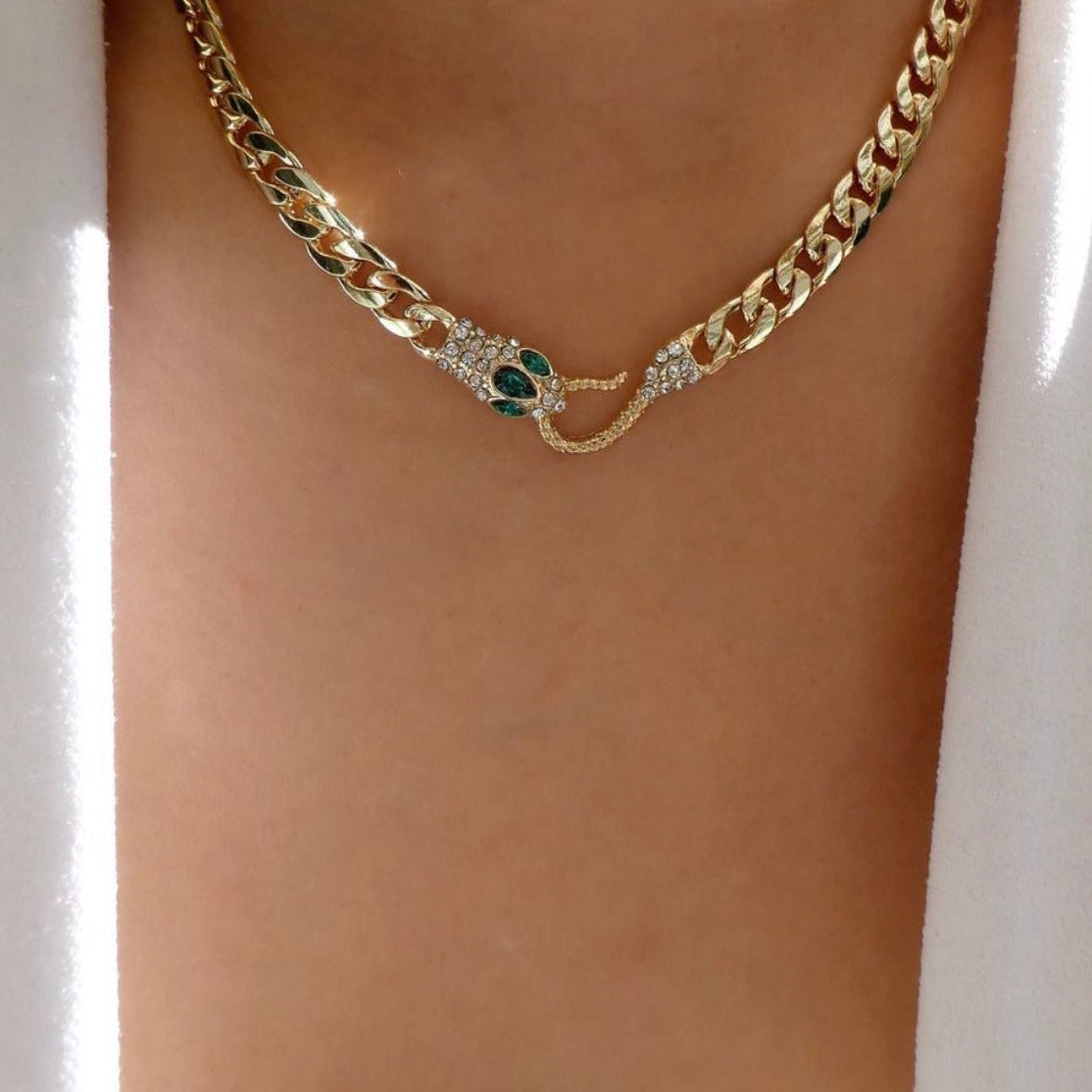 Emerald Panther Necklace