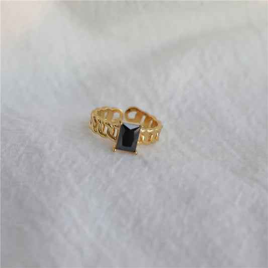 Kate Onyx Cuban Ring