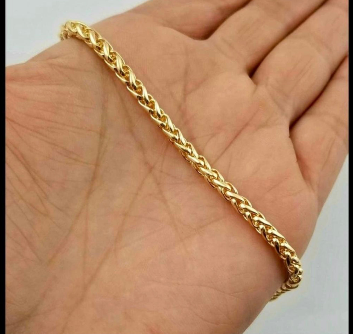 18k Wheat Braided Bracelet