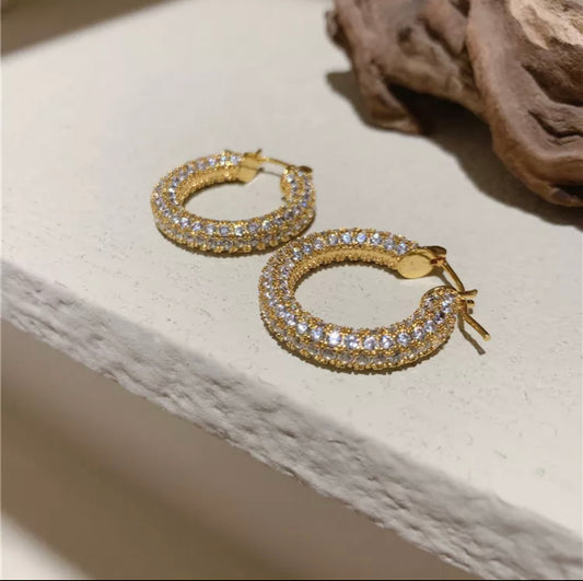 Luxe Diamond Hoops